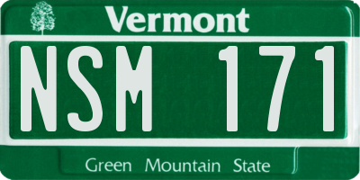 VT license plate NSM171