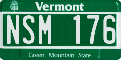 VT license plate NSM176