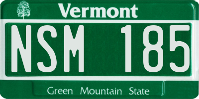 VT license plate NSM185