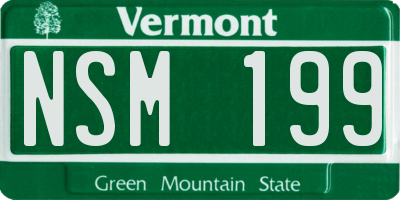 VT license plate NSM199