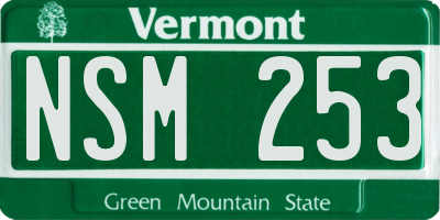 VT license plate NSM253