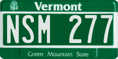 VT license plate NSM277