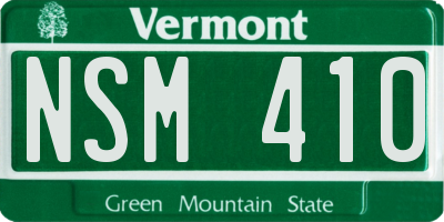 VT license plate NSM410