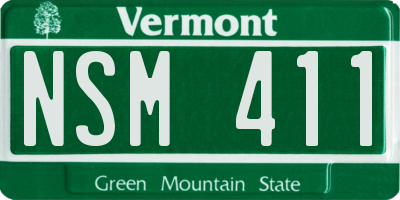 VT license plate NSM411