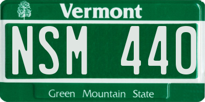 VT license plate NSM440