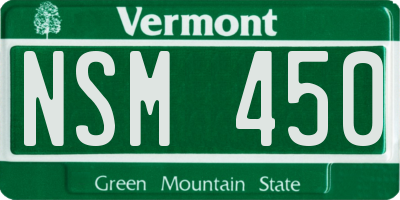 VT license plate NSM450