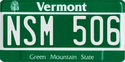 VT license plate NSM506
