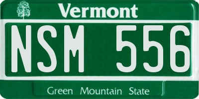 VT license plate NSM556