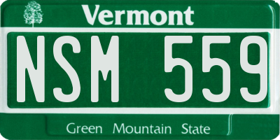 VT license plate NSM559