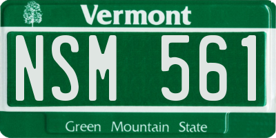 VT license plate NSM561
