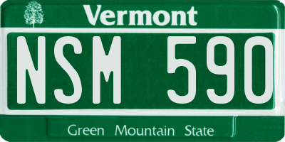 VT license plate NSM590