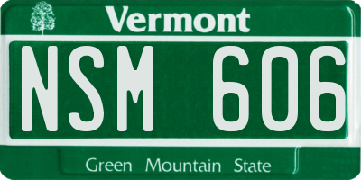 VT license plate NSM606