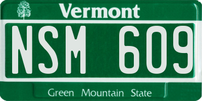 VT license plate NSM609