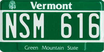 VT license plate NSM616