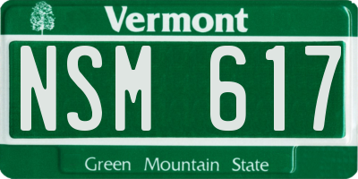 VT license plate NSM617