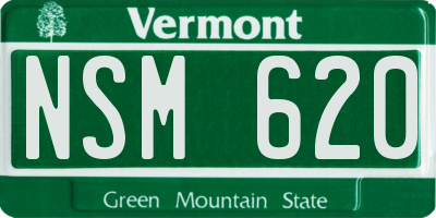 VT license plate NSM620