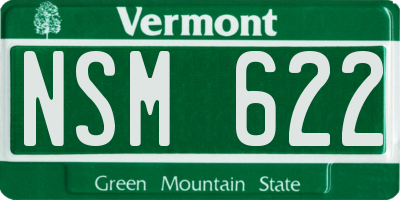 VT license plate NSM622