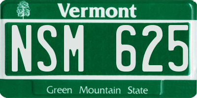 VT license plate NSM625