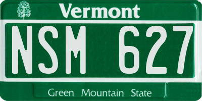 VT license plate NSM627