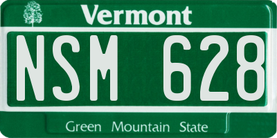 VT license plate NSM628