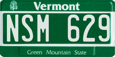 VT license plate NSM629