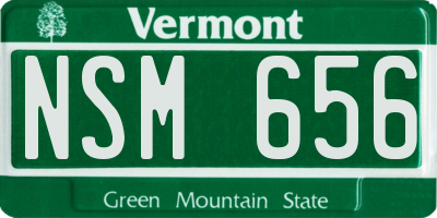 VT license plate NSM656