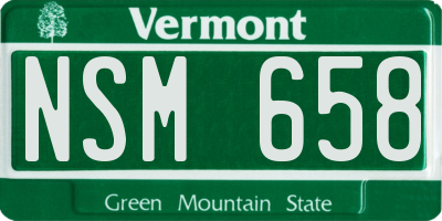 VT license plate NSM658