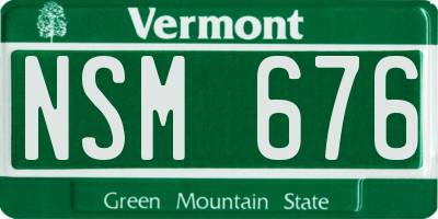 VT license plate NSM676