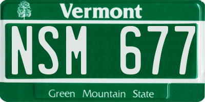 VT license plate NSM677