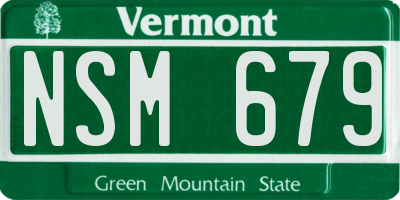 VT license plate NSM679