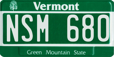 VT license plate NSM680