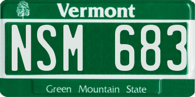 VT license plate NSM683