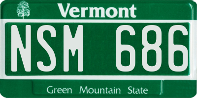 VT license plate NSM686