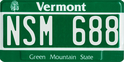 VT license plate NSM688