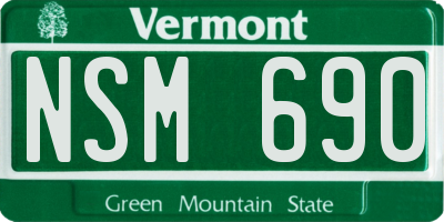 VT license plate NSM690