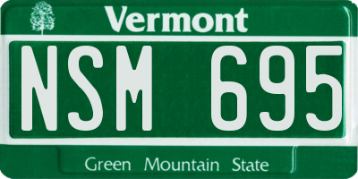 VT license plate NSM695
