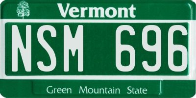 VT license plate NSM696