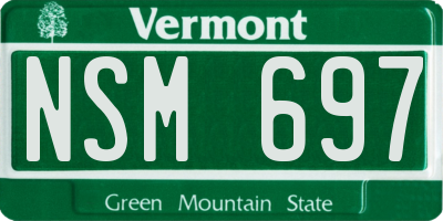 VT license plate NSM697