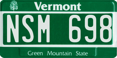 VT license plate NSM698