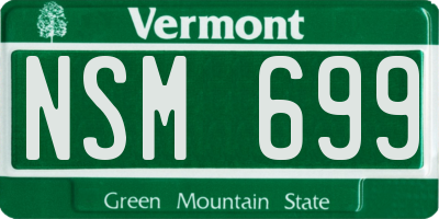 VT license plate NSM699