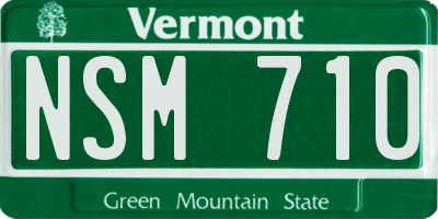 VT license plate NSM710