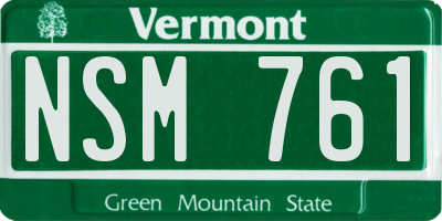 VT license plate NSM761