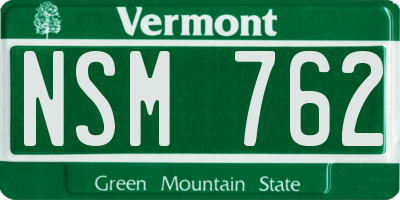 VT license plate NSM762