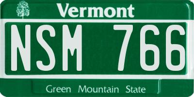 VT license plate NSM766