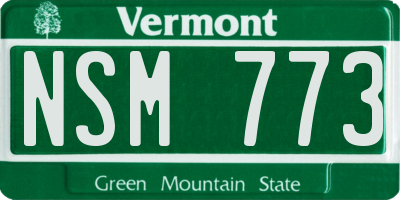 VT license plate NSM773
