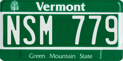 VT license plate NSM779