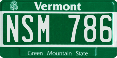 VT license plate NSM786