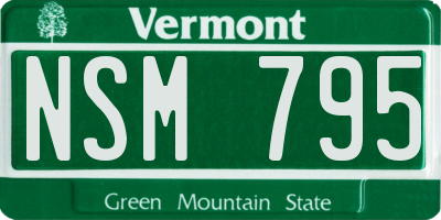 VT license plate NSM795