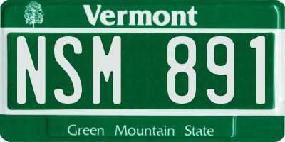 VT license plate NSM891