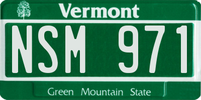 VT license plate NSM971